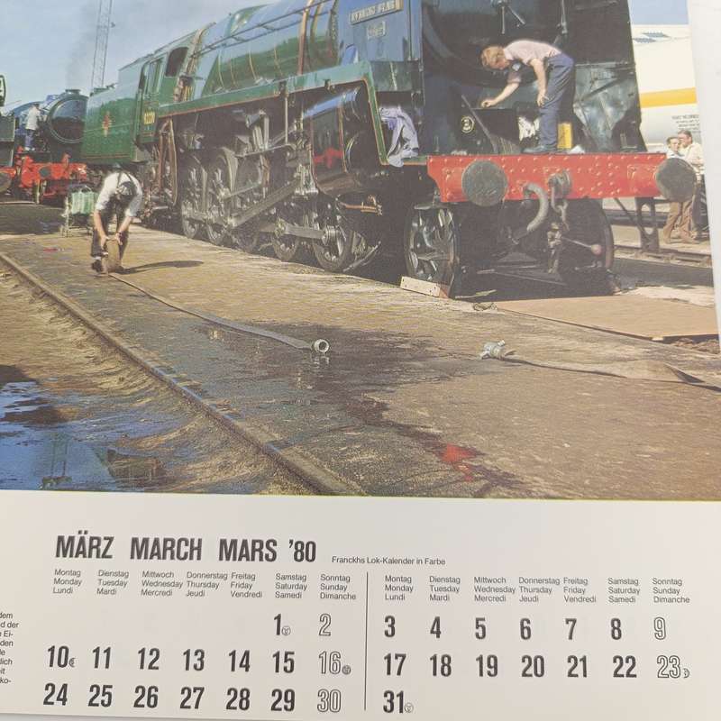 1980 German Railway themed calendar