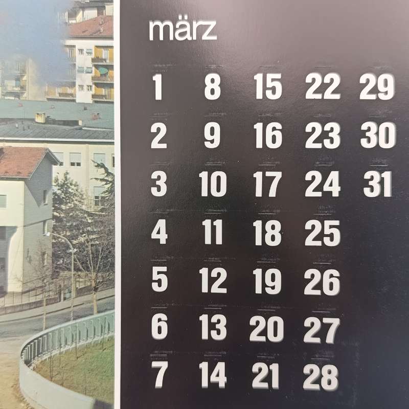 Vintage German Railways calendar - date only - no year or day