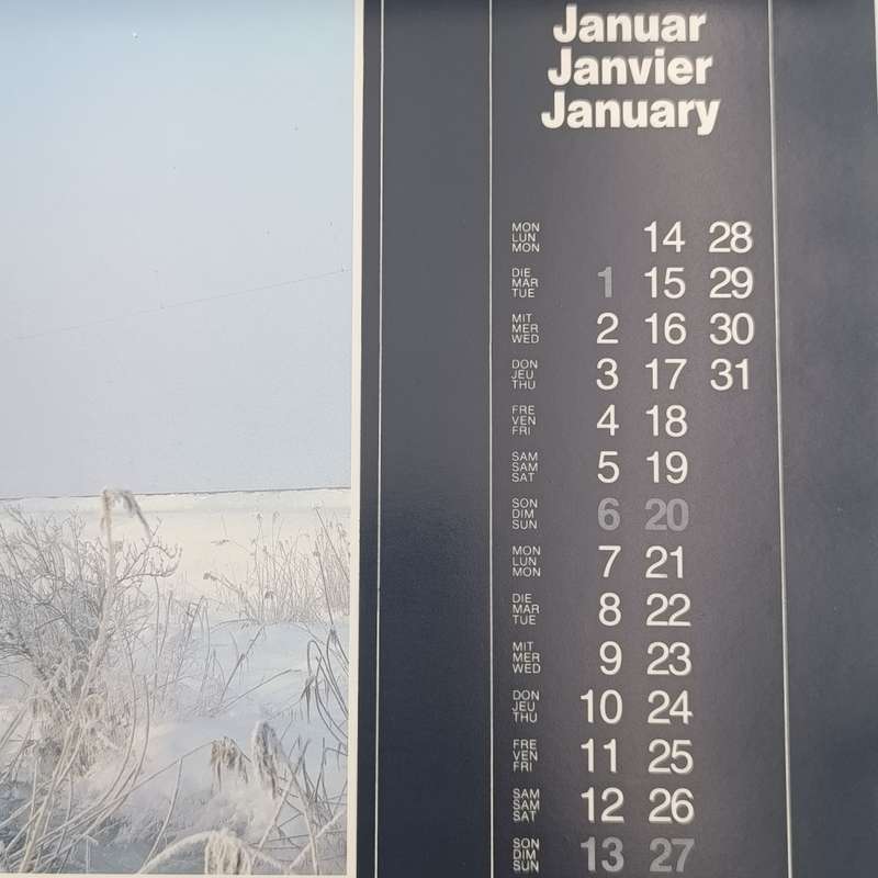 1985 German Railway themed calendar