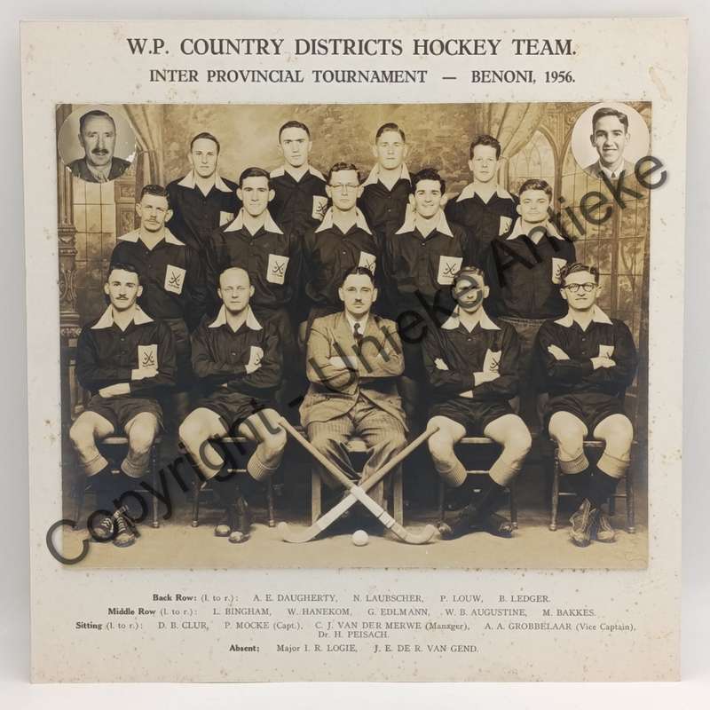1956 W.P Country Districts Hockey team photo with names