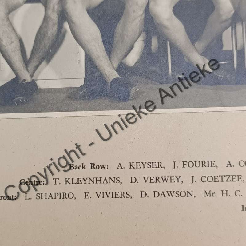1953 WP Athletic team photo with names - S.A Championships
