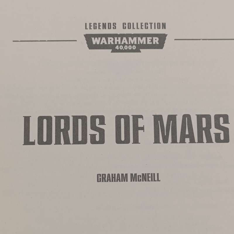 Warhammer #56 Lords of Mars by Graham McNeill