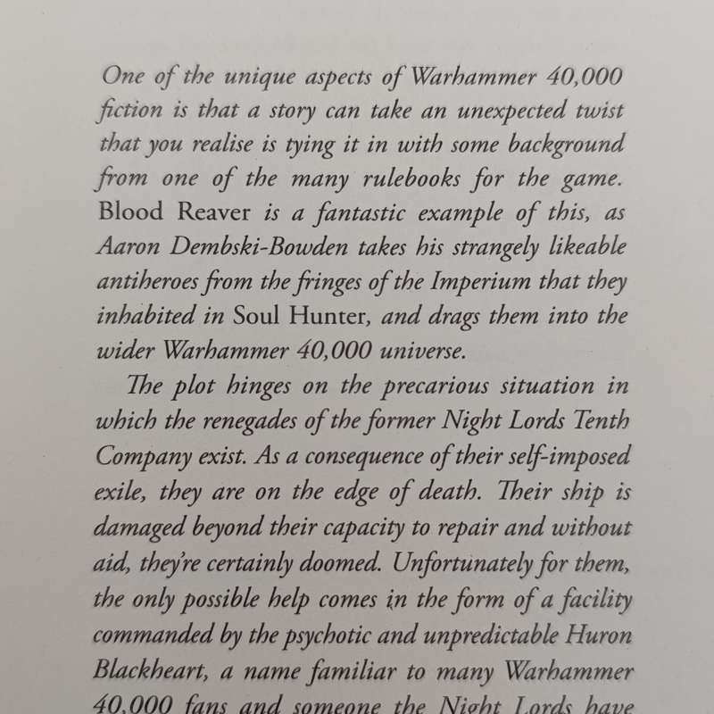 Warhammer #66 Blood Reaver by Aaron Dembski-Bowden