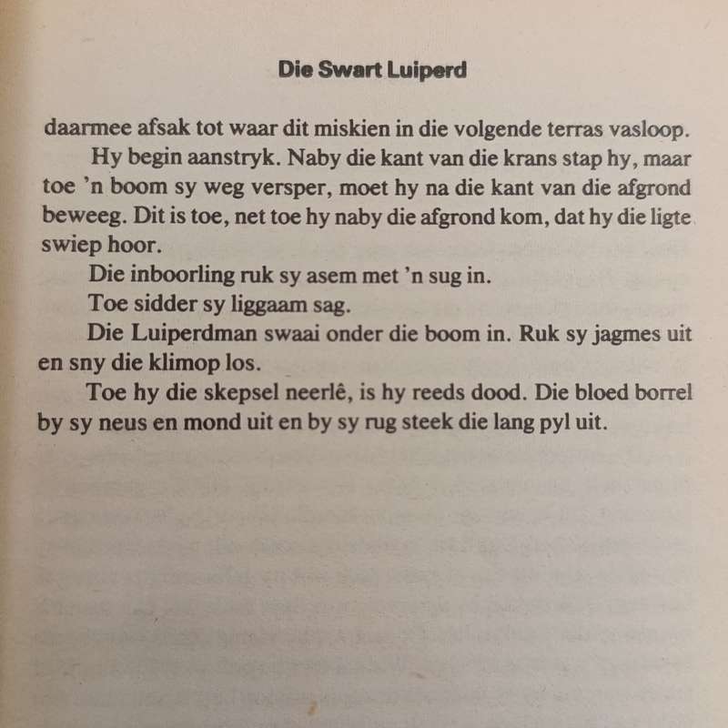 Afrikaans vintage storybook - Die Swart Luiperd no 53