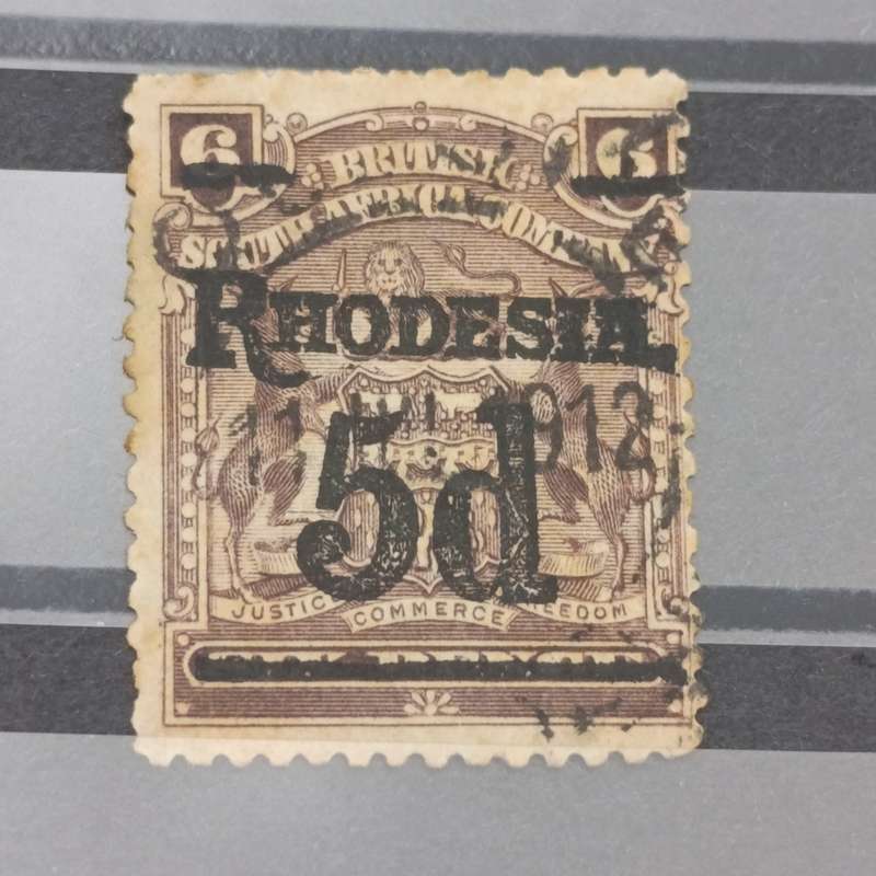 British South Africa company 1909 Surrcharge by Waterlow with Rhodesia overprint - set of 4 used