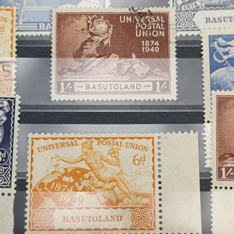 Basutoland 1949 Postal Union Anniversary set of 4 stamps in used and mint condition SACC 38-41