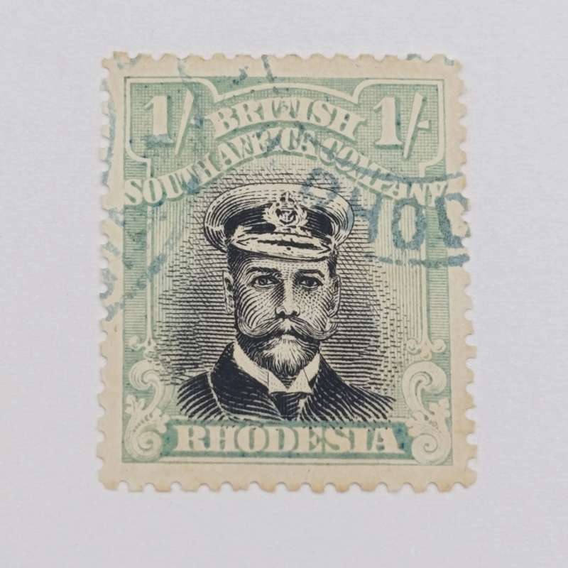 BSA Company SACC 232 black & greenish blue one shilling used
