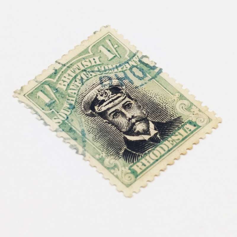 BSA Company SACC 232 black & greenish blue one shilling used