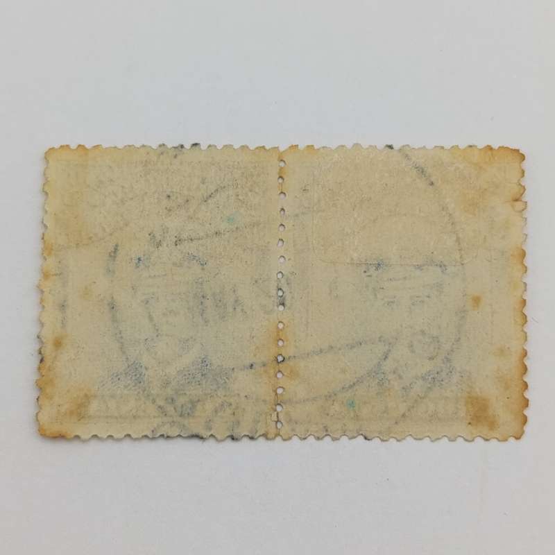 BSA Company SACC 236a pale blue pair of used 2/6 stamps