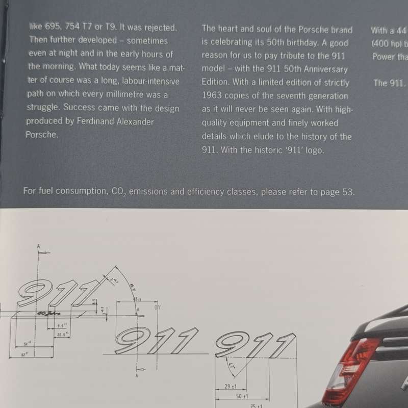 Original Porsche 911  50 years anniversary book
