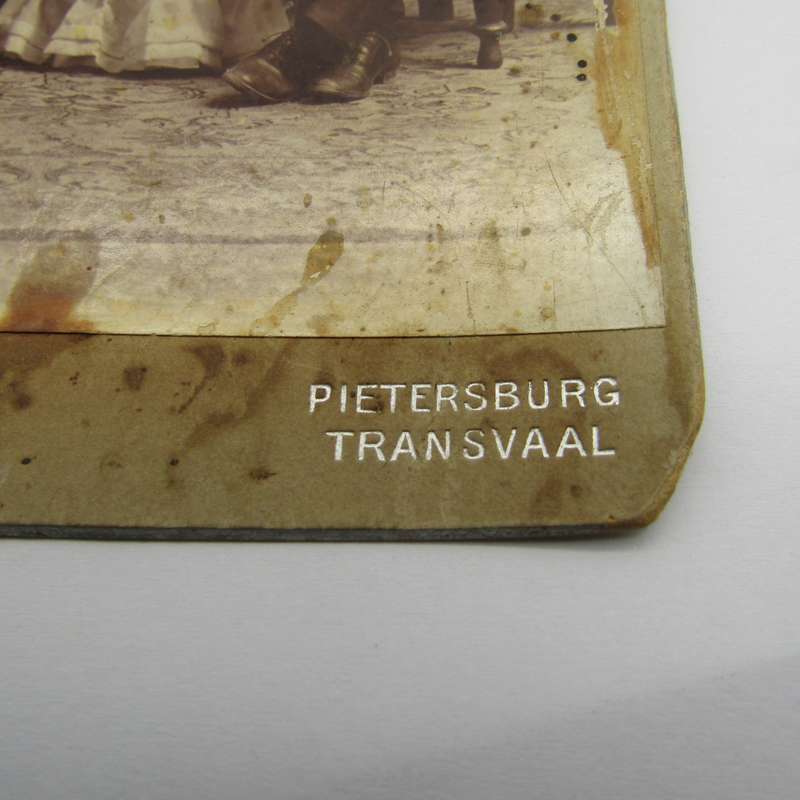 Antique photo late 1800's taken at Pietersburg, Transvaal of married couple