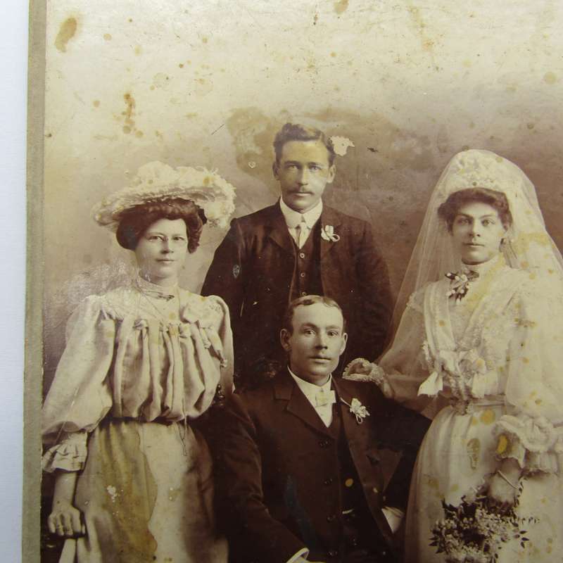 Antique photo late 1800's taken at Pietersburg, Transvaal of married couple