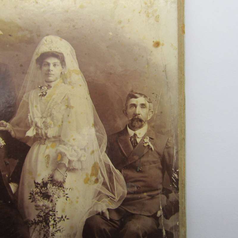Antique photo late 1800's taken at Pietersburg, Transvaal of married couple