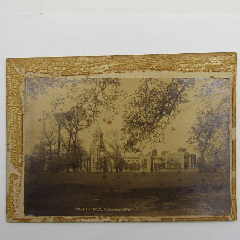 Antique photo of the school in Rugby, England
