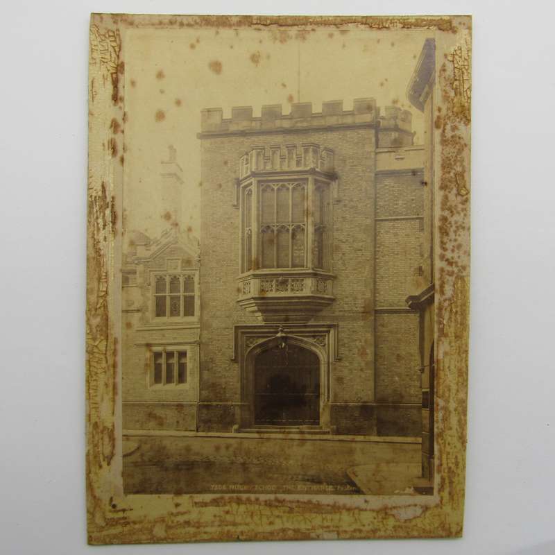 Antique photo of the school in Rugby, England