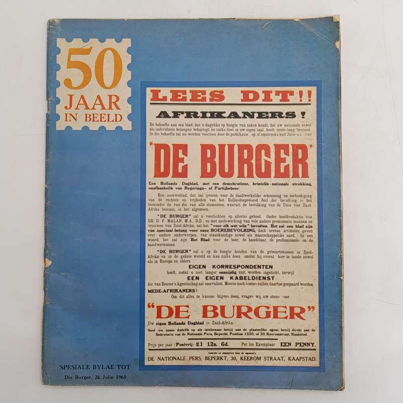 Die Burger 50 Jaar in Beeld bylae 26 Julie 1965