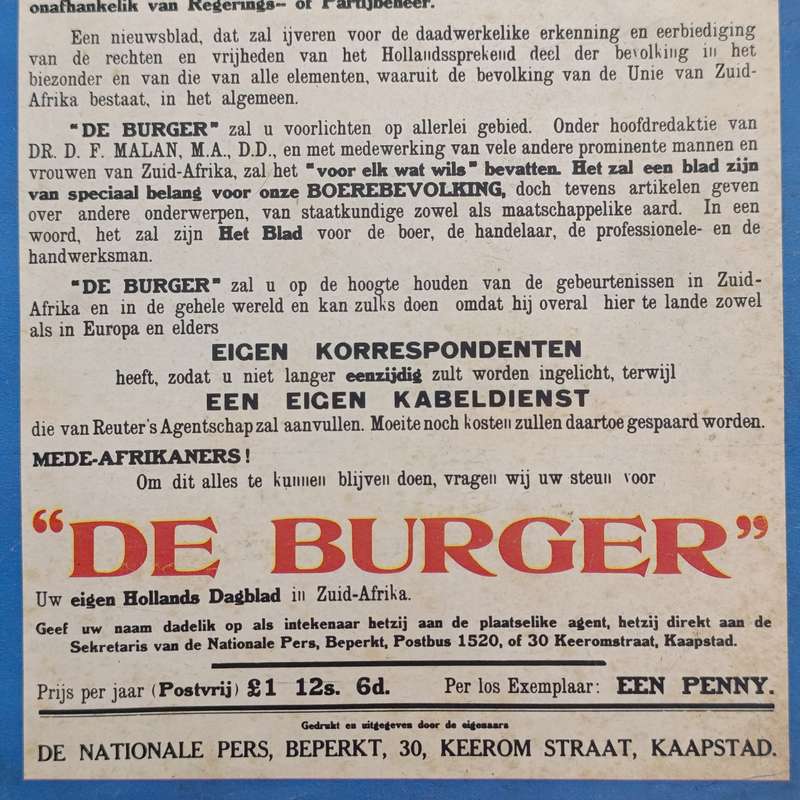 Die Burger 50 Jaar in Beeld bylae 26 Julie 1965