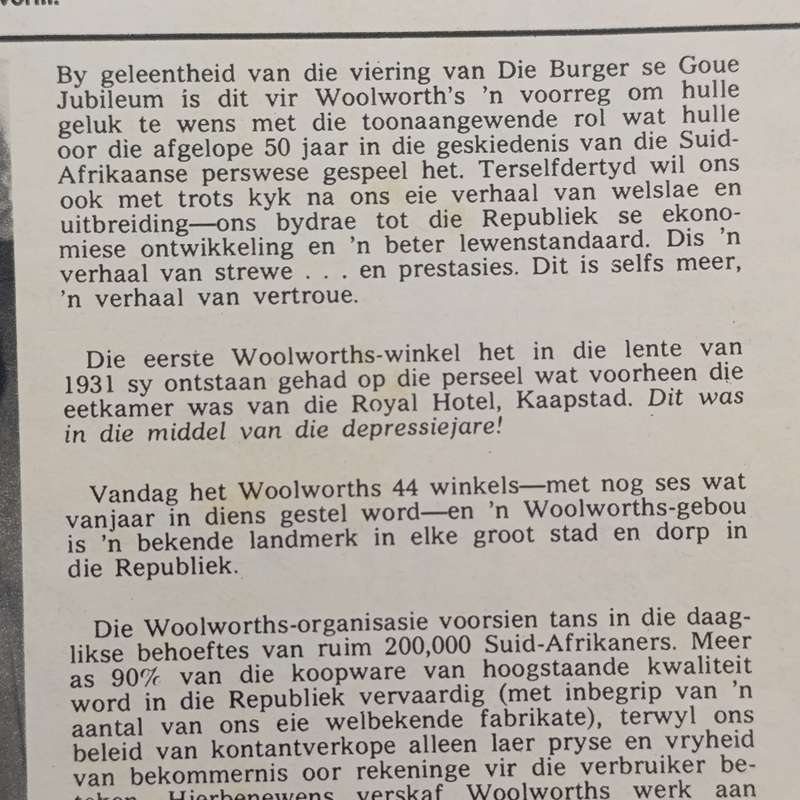 Die Burger 50 Jaar in Beeld bylae 26 Julie 1965