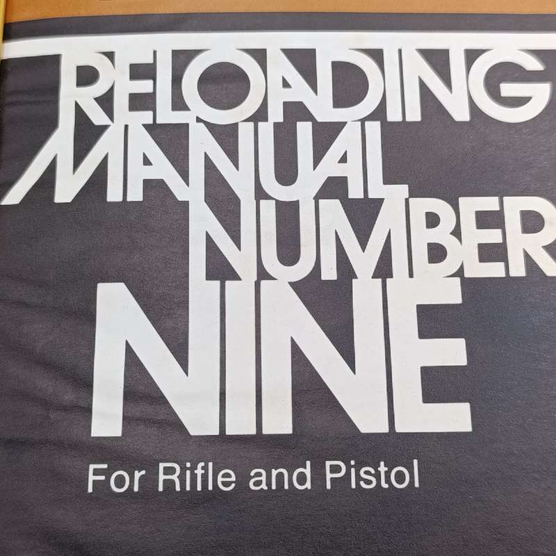 Reloading manual no 9 for Rifle & Pistol 1974 edition