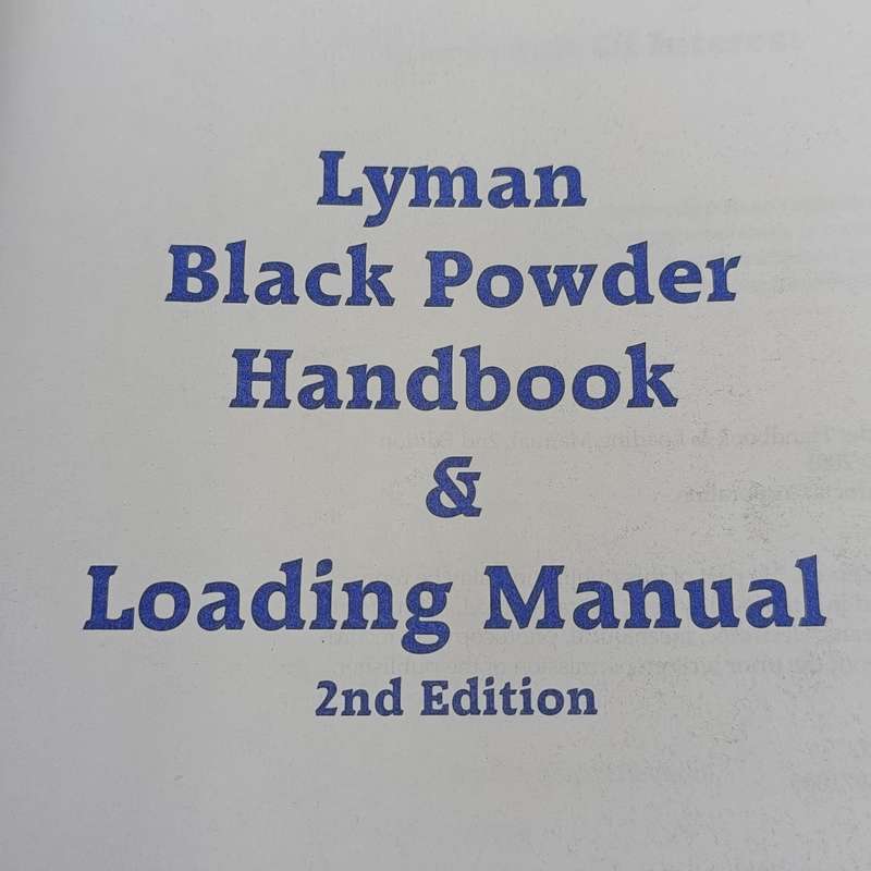 Lyman Black Powder Handbook & Loading manual - Sam Fadala 2001 edition