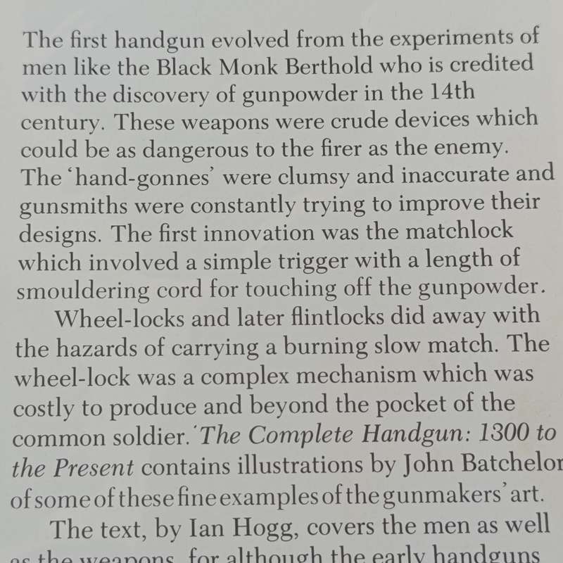 The Complete Handgun - 1300 to present - Ian Hogg 1979 edition