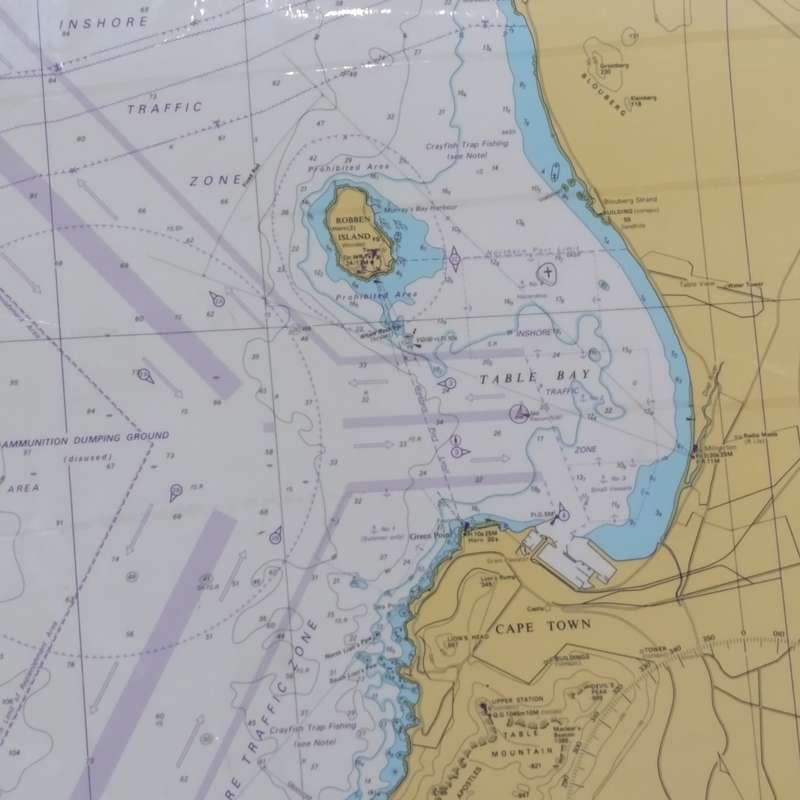 1998 Depth Chart map of Table Bay to False Bay - scale 1:100 000