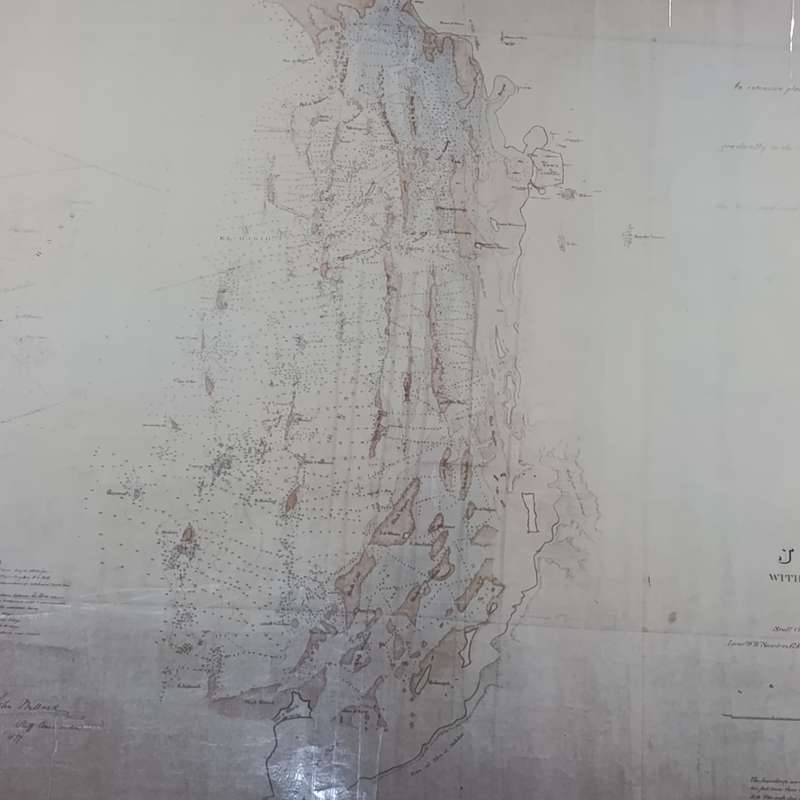 Copy of 1876 Depth Chart map of the Red Sea at Jiddah with it's approaches from H.M.S Fawn