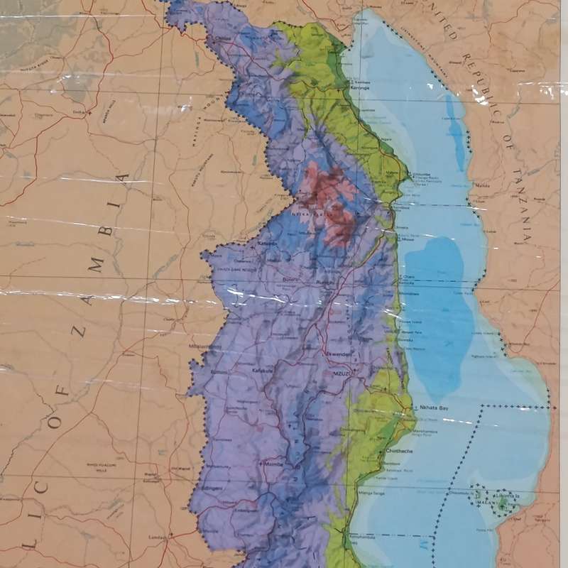 1985 Map of Malawi - Scale 1:1000 000