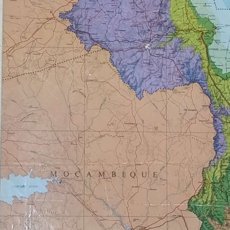 1985 Map of Malawi - Scale 1:1000 000