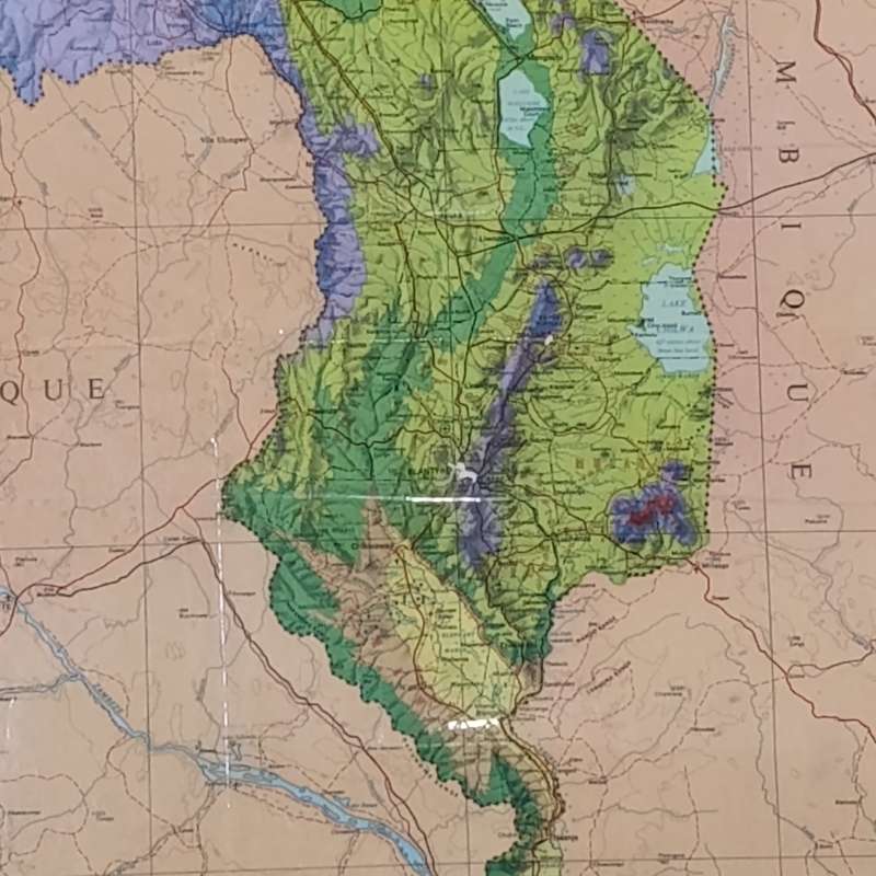 1985 Map of Malawi - Scale 1:1000 000