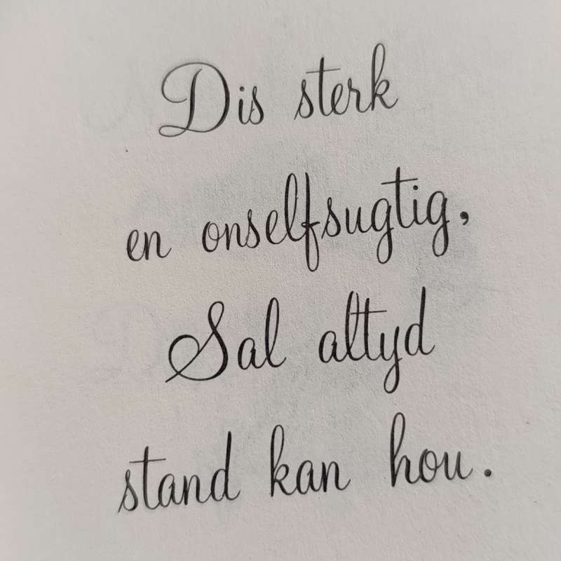 Afrikaanse weergawe van n Helen Steiner Rice gedig - Gedruk in VSA - waarskynlik circa 1950's