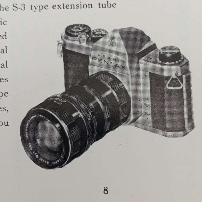 ASAHI Pentax original manual for Extension tubes, Bellows, Microscope adapter