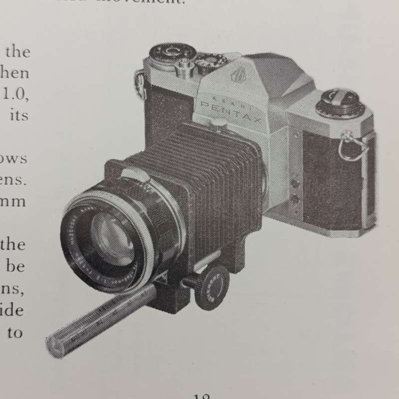 ASAHI Pentax original manual for Extension tubes, Bellows, Microscope adapter