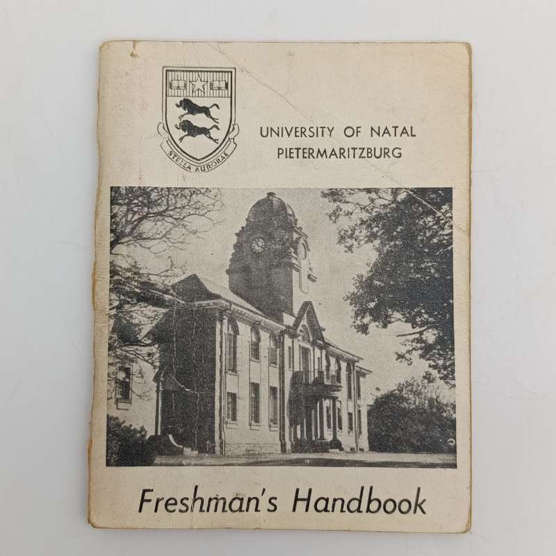 University of Natal 1945/6 freshman's handbook (plus library card)