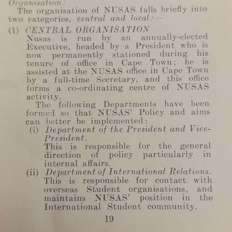 University of Natal 1945/6 freshman's handbook (plus library card)