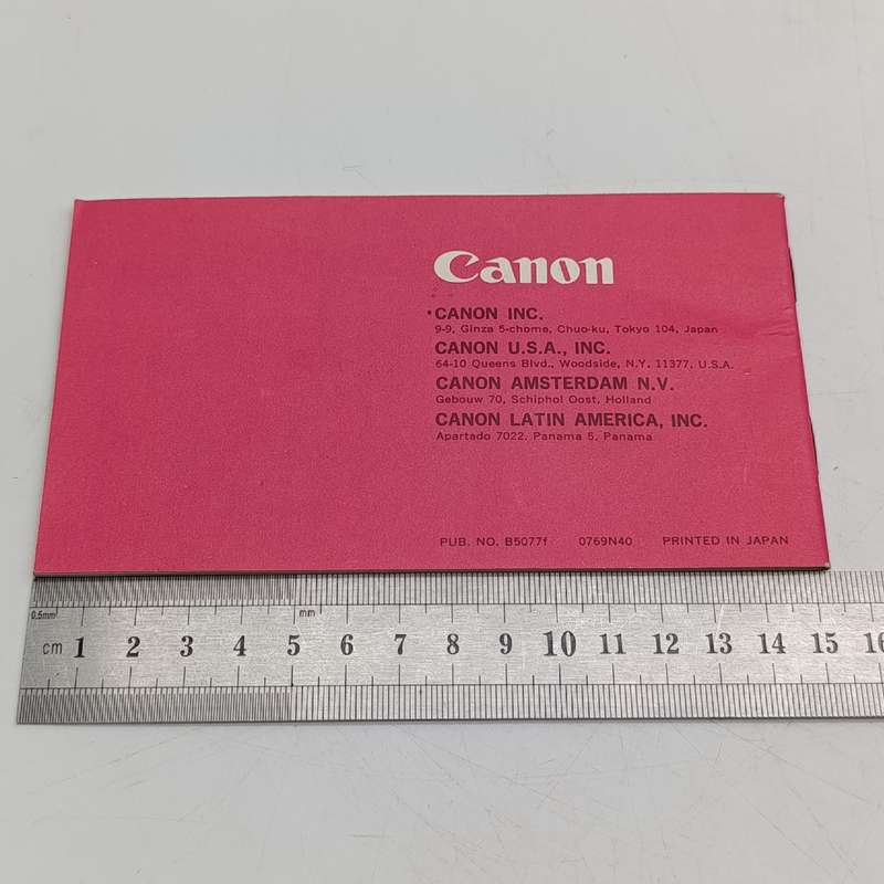 Canon AF35M booklet plus product guide