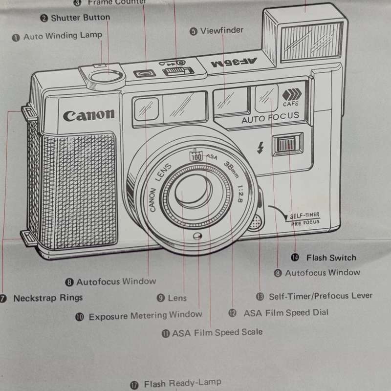Canon AF35M booklet plus product guide