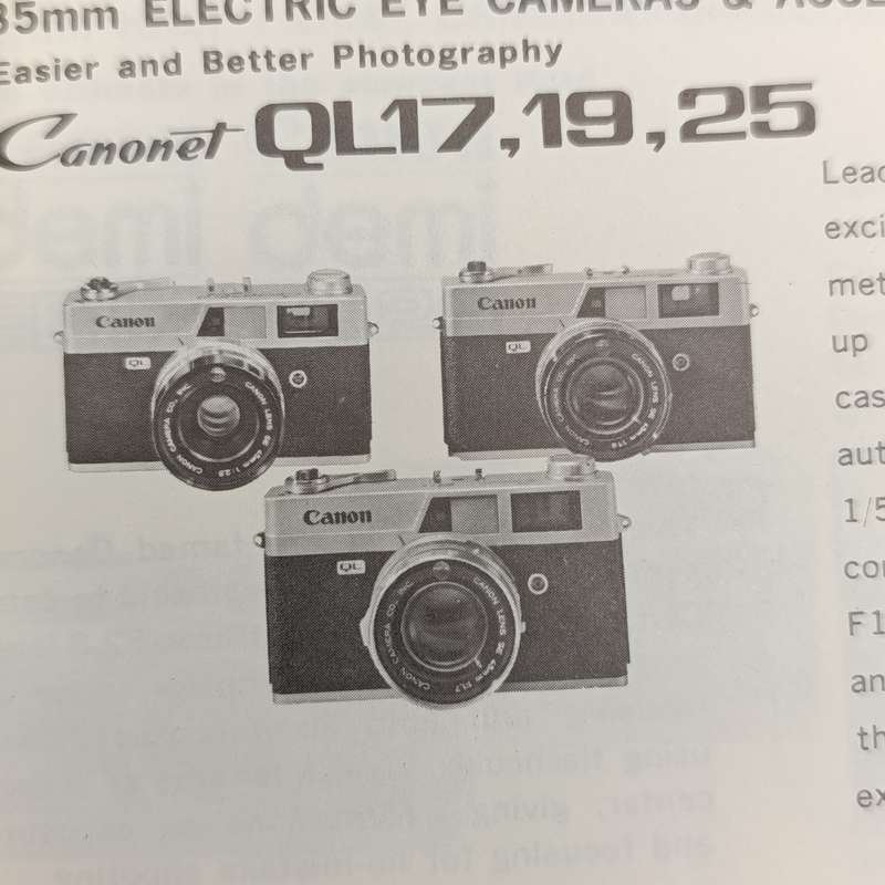 Canon AF35M booklet plus product guide