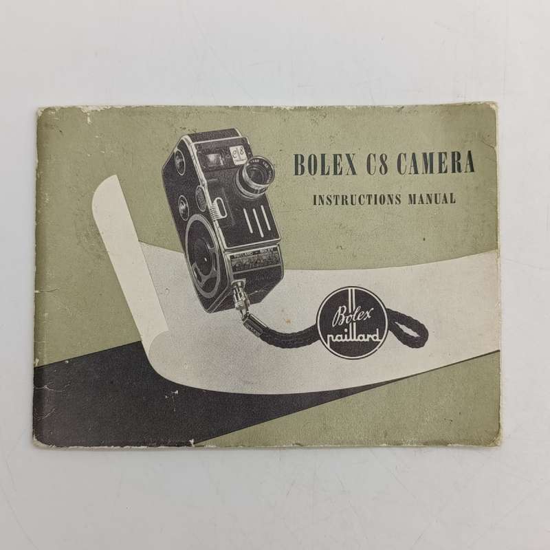 Lot of 3 Bolex paillard booklets - 8mm cineguide, lenses, C8 camera