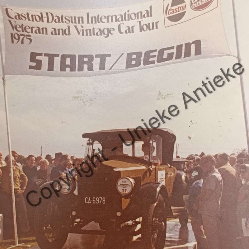 Original color photo - A4 size start of the 1975 castrol Veteran and Vintage Car tour