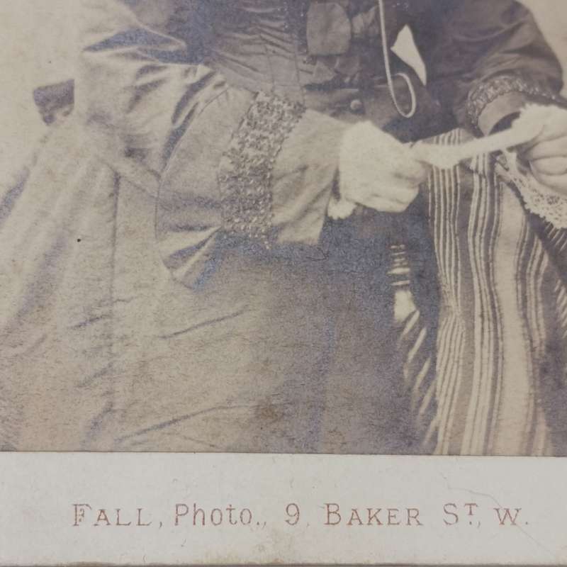 Late 1800's photo of lady in dark dress - taken by T.Fall of Portman Square, Britain