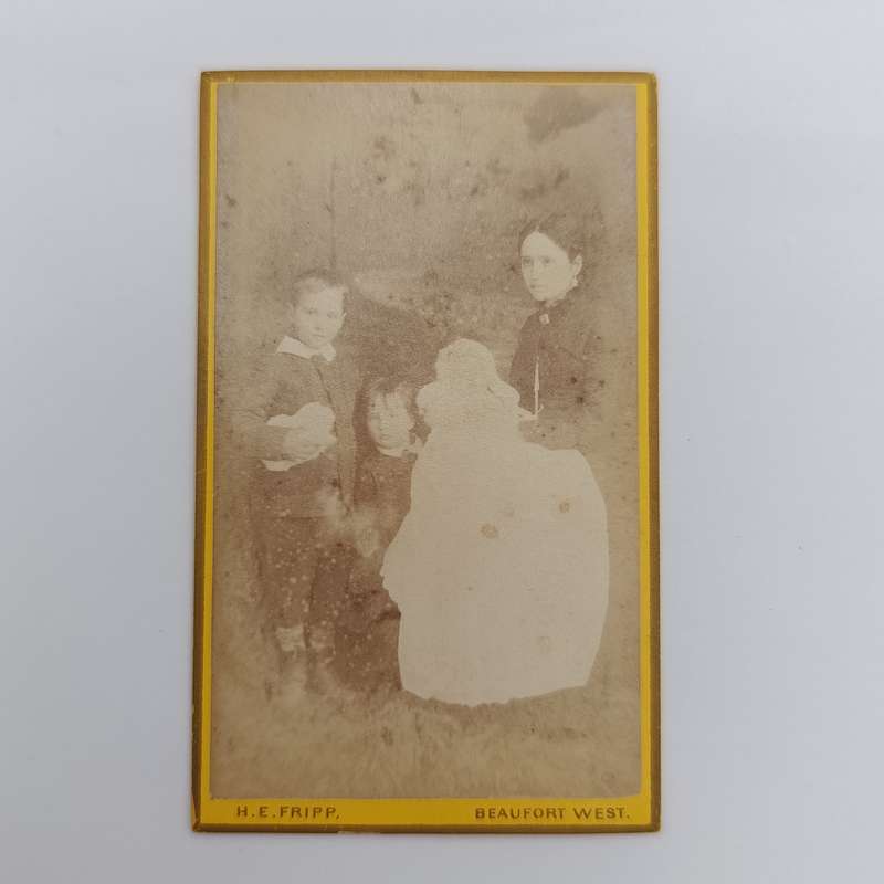 Late 1800's photo of Mother and 3 children - Taken by HE Fripp of Beaufort West, South Arica