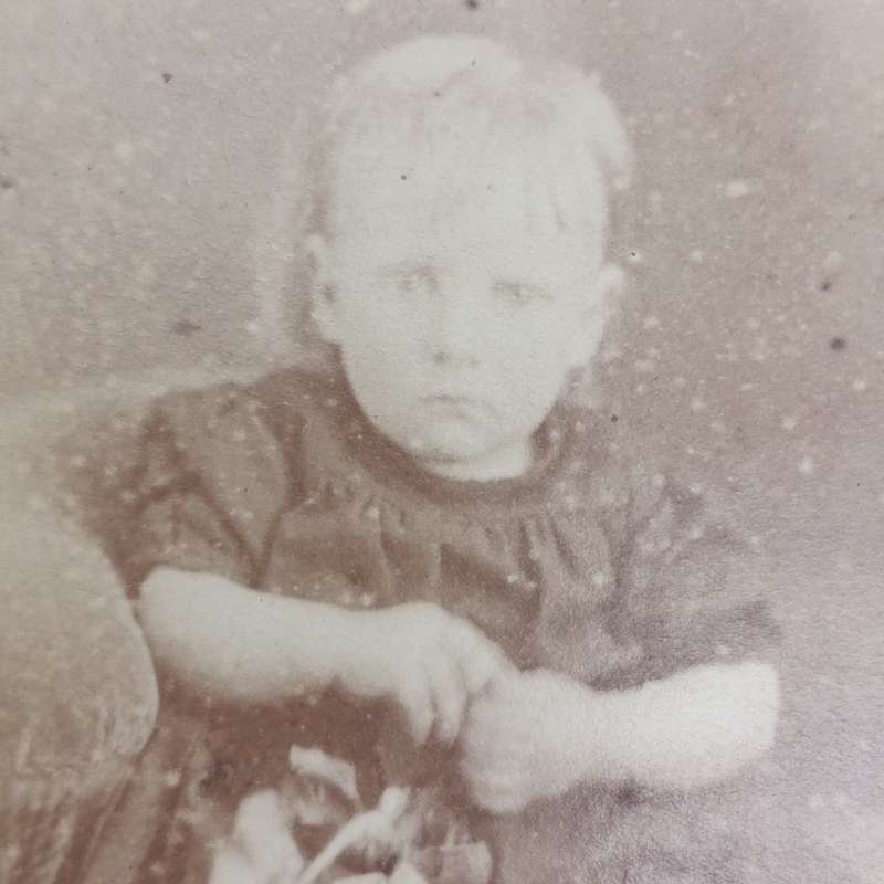 Late 1800's photo of young lady taken by HE Fripp of Beaufort West, South Africa