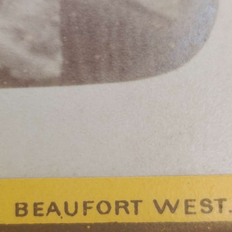 Late 1800's photo of young lady taken by HE Fripp of Beaufort West, South Africa