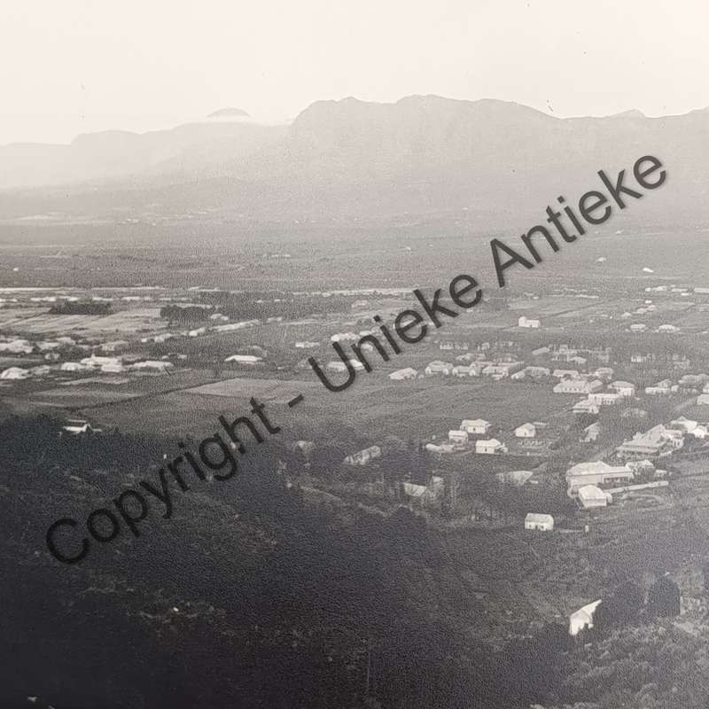 Antique photo of Paarl town - circa late 1800's/1900's - taken from Paarl mountain
