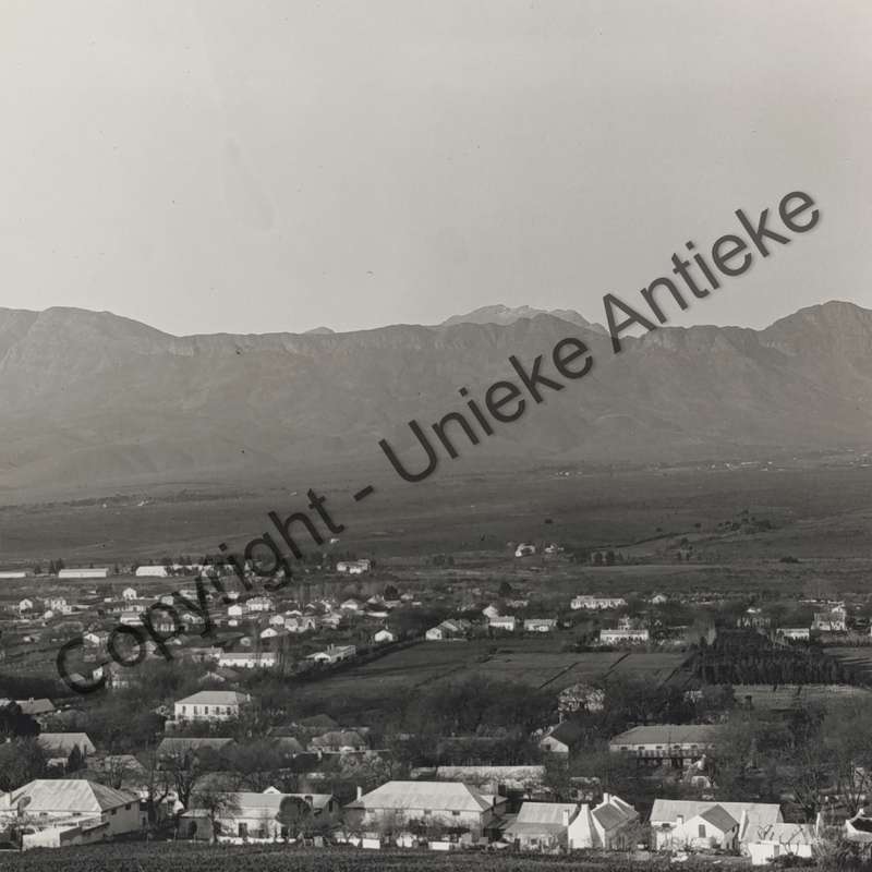 Antique photo of Paarl town taken late 1800's/early 1900's