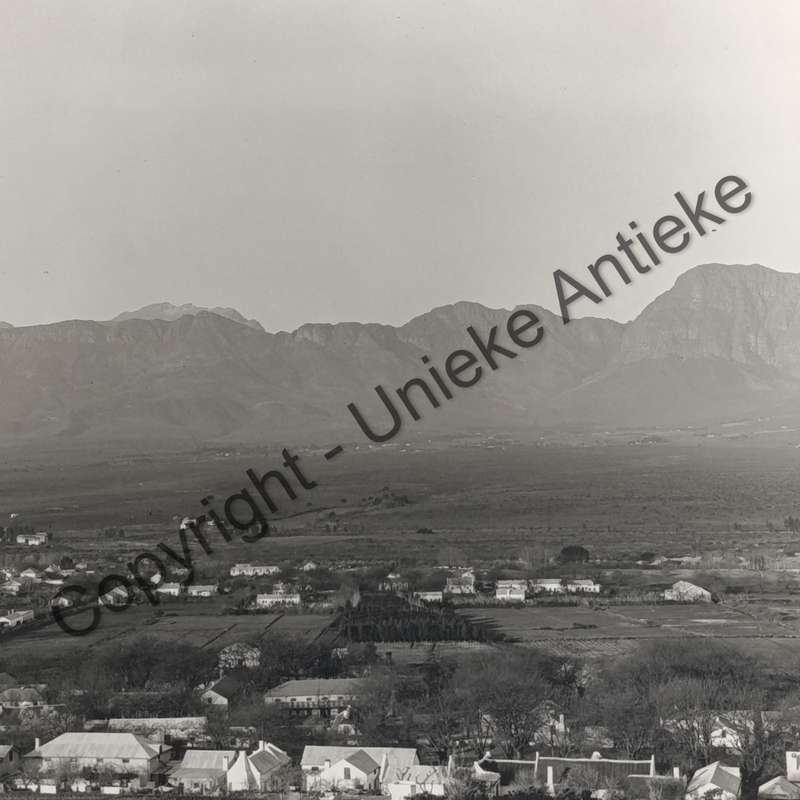 Antique photo of Paarl town taken late 1800's/early 1900's