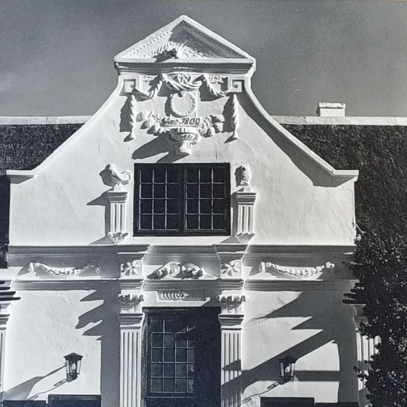 Antique photo of Bien Donne manor house in Groot-Drakenstein - circa 1900's - taken by Chris Burger