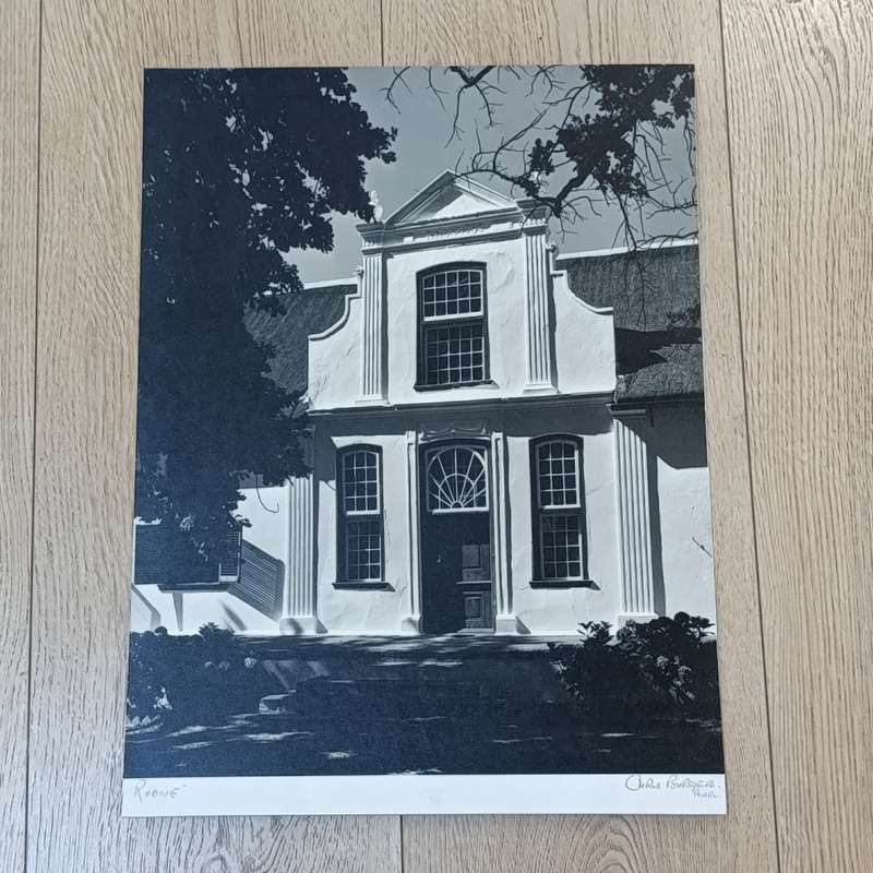 Antique photo of Rhone Homestead manor house in Boschendal - circa 1900's - taken by Chris Burge