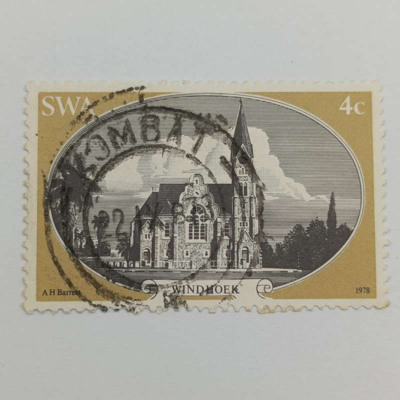 SACC 328 - Historic Church - Bottom right stamp with 4c flaw on the C printing